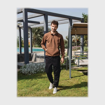 طقم ترينج تيشرت كابيشوة وبنطلون اولادي سمر ميلتون ليكرا الوان متعددة شتوي من فورما - 26123-b